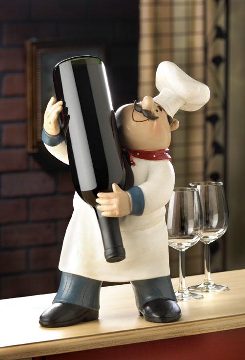 Happy Chef Wine Holder - FREE SHIPPING! - Click Image to Close
