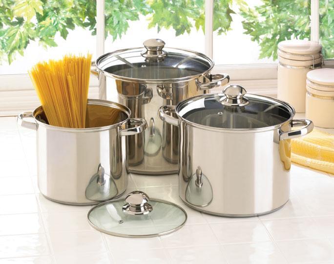 Stainless Steel Stock Pot Set - FREE SHIPPING!